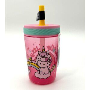 Hello Kitty Leak-Proof 15oz Unicorn Zak! Everyday Smiles BPA-Free Tumbler With S